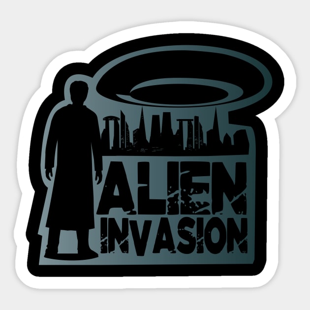 Alien invasion Sticker by mypointink